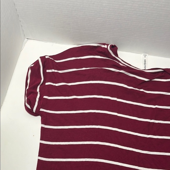 Zenana Outfitters Red Striped Relaxed Short Sleeve Tee - Picture 8 of 10